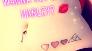 Harley Quinn Cosplayer shows off and masturbates - Snapchat Compilation