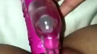 Sexy wife masturbating with her new toy!